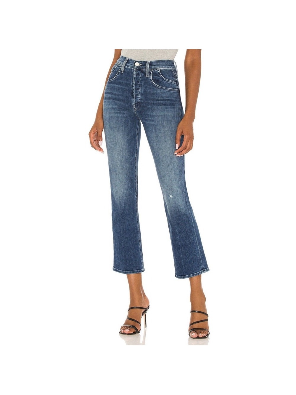 Mother The Stash Tripper Ankle Flare Jean in Getalongs Wash
